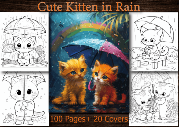 100 Cute Kitten in Rain Coloring Pages: A Strategic Creative Asset for Modern Creators