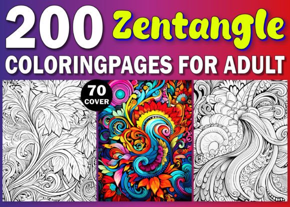 200 Zentangle Coloring Pages for Adults