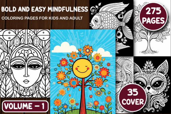 240 Bold and Easy Mindfulness Color Page