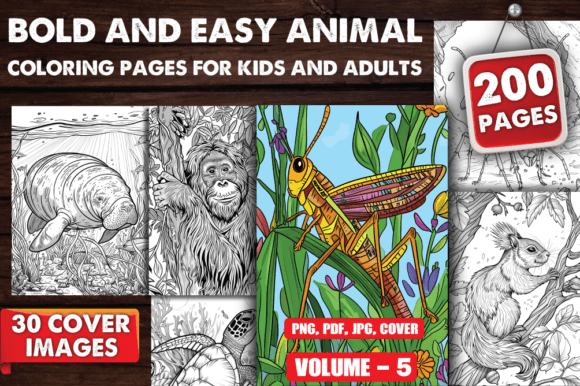 Bold and Easy Animal Coloring Pages V-05: A Strategic Creative Asset for Modern Creators