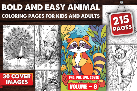 Bold and Easy Animal Coloring Pages V-08