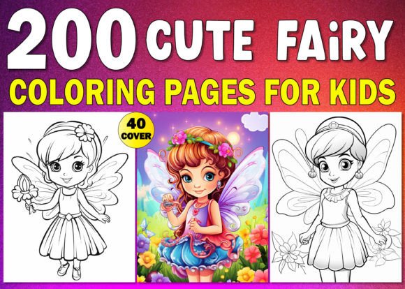 Cute Fairy Coloring Book for Kids